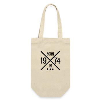 Born in 1974 - Geschenkbeutel für Flaschen - Natur - Vorne