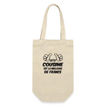 BESTER COUSIN - Geschenkbeutel für Flaschen - Natur - Vorne