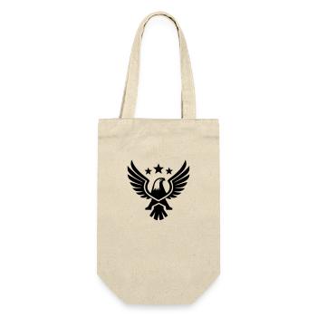 Adler Falke Sterne Symbol Wappen Piktogramm Vektor - Geschenkbeutel für Flaschen - Natur - Vorne