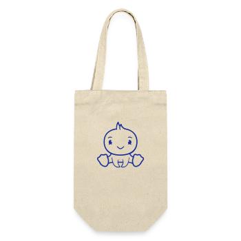 Bird sitting happy duck cute cute friendly - Gift Bag for Bottles - nature - Front