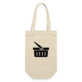 shopping basket | Einkaufskorb - Geschenkbeutel für Flaschen - Natur - Vorne