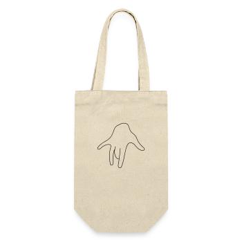 fingern 1 - Geschenkbeutel für Flaschen - Natur - Vorne