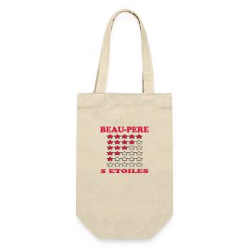 FATHER-IN-LAW 5 STARS - Gift Bag for Bottles - nature - Front