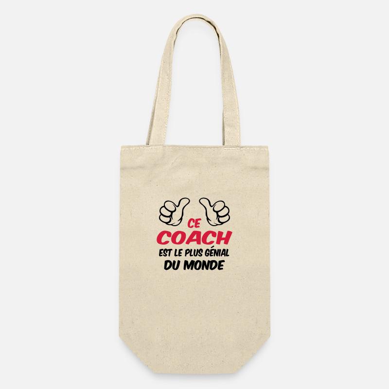 BESTER COACH - Geschenkbeutel für Flaschen - Natur
