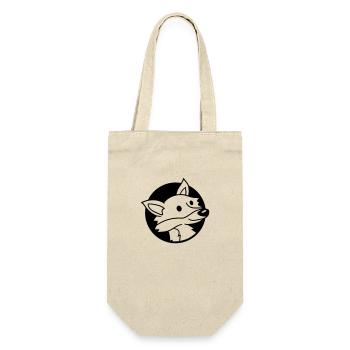 Fox Hole Red Fox Wild Animal Peeps Face Head - Gift Bag for Bottles - nature - Front