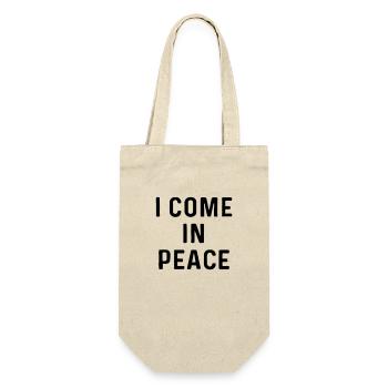 Ich komme in Frieden. - Geschenkbeutel für Flaschen - Natur - Vorne