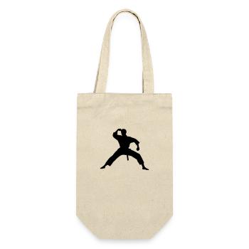 Karaté Homme Silhouette - Sac à bouteille - nature - Devant