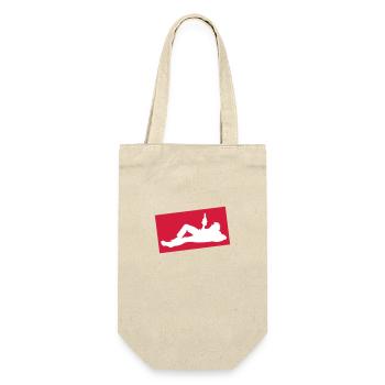 Drinking Beer Silhouette - Gift Bag for Bottles - nature - Front