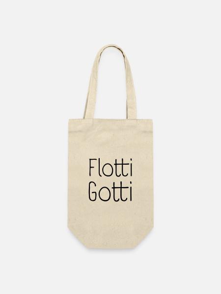 Flotti Gotti - Das Beste Gotti ist eine flotti! - Geschenkbeutel für Flaschen - Natur