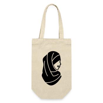 hijab headscarf muslim woman - Gift Bag for Bottles - nature - Front