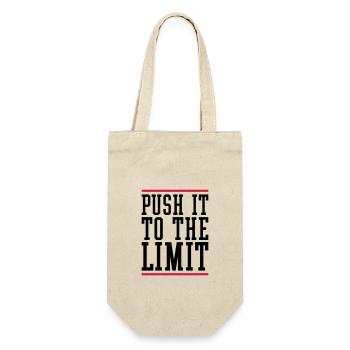 Push It To The Limit Motivation - Geschenkbeutel für Flaschen - Natur - Vorne
