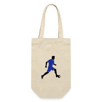 Fussballer Symbol Fussball Spieler Mann - Geschenkbeutel für Flaschen - Natur - Vorne