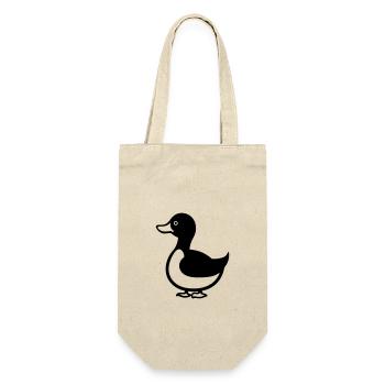 Ente - Geschenkbeutel für Flaschen - Natur - Vorne