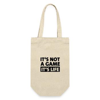 It's not a game - it's life - Geschenkbeutel für Flaschen - Natur - Vorne