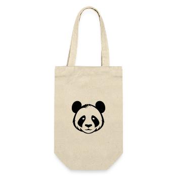 Panda head - Gift Bag for Bottles - nature - Front