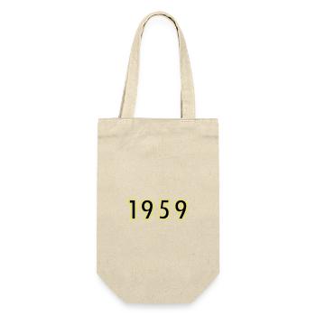 1959 Jahr Geburtstag - Geschenkbeutel für Flaschen - Natur - Vorne