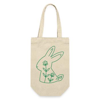 Cute floral rabbit with flowers - Gift Bag for Bottles - nature - Front