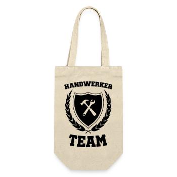 Handwerker Team - Geschenkbeutel für Flaschen - Natur - Vorne