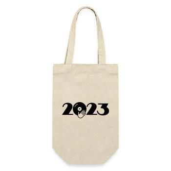 DJ, Party, DJ des Jahres 2023 - Geschenkbeutel für Flaschen - Natur - Vorne