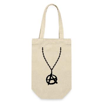 Jewelry necklace anarchy symbol - Gift Bag for Bottles - nature - Front