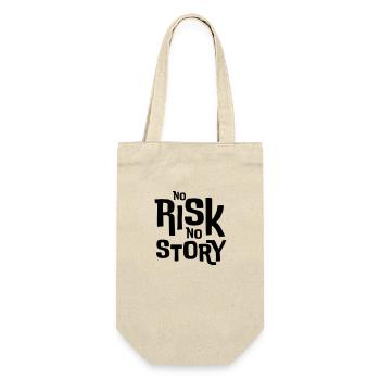 No Risk No Story – Statement T-Shirt - Gift Bag for Bottles - nature - Front