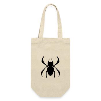 Spinne - Geschenkbeutel für Flaschen - Natur - Vorne