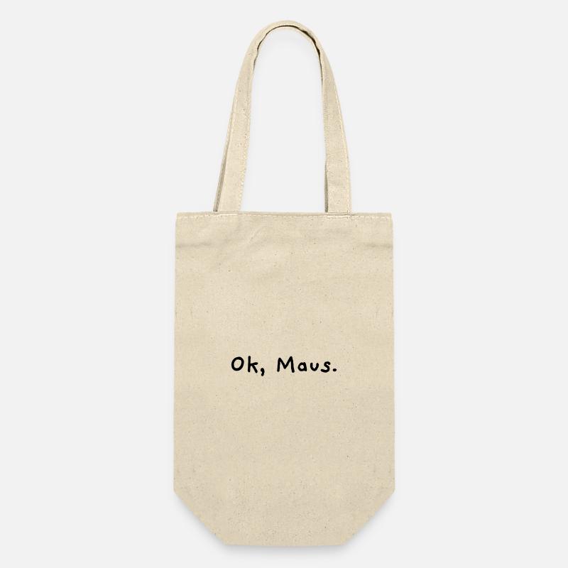 Ok, Maus - Geschenkbeutel für Flaschen - Natur