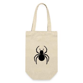 Spinne - Geschenkbeutel für Flaschen - Natur - Vorne