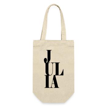 Julia Nom Prénom Police moderne Word Art - Sac à bouteille - nature - Devant