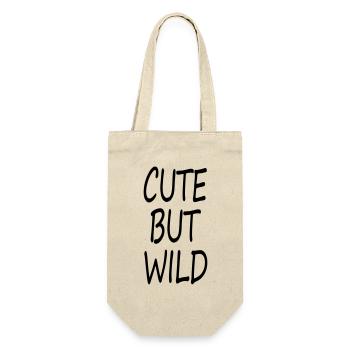 CUTE BUT WILD - Geschenkbeutel für Flaschen - Natur - Vorne
