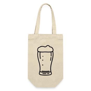 Bier - Geschenkbeutel für Flaschen - Natur - Vorne