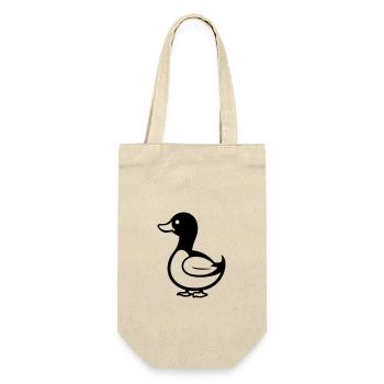 Ente - Geschenkbeutel für Flaschen - Natur - Vorne
