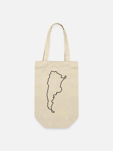Argentinien Umriss - Geschenkbeutel für Flaschen - Natur