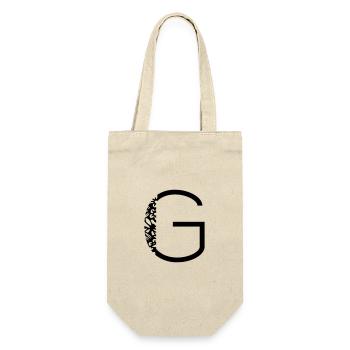 Buchstabe G - Geschenkbeutel für Flaschen - Natur - Vorne