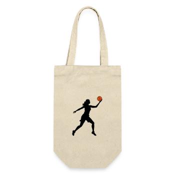 Basketball Player Symbol Basketball Player Woman - Gift Bag for Bottles - nature - Front