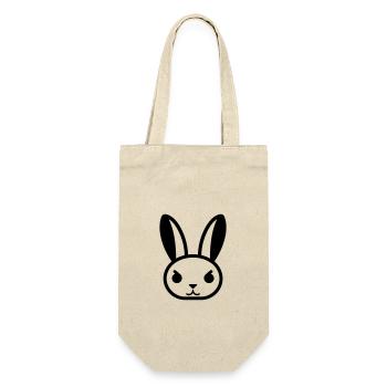 Kaninchen - Geschenkbeutel für Flaschen - Natur - Vorne