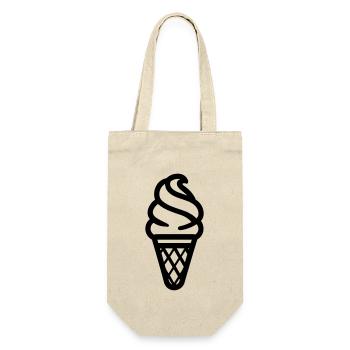 Eis - Geschenkbeutel für Flaschen - Natur - Vorne