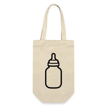 Flasche - Geschenkbeutel für Flaschen - Natur - Vorne