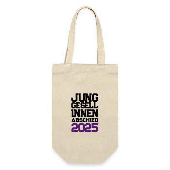 Junggesellinnenabschied 2025 Jga - Geschenkbeutel für Flaschen - Natur - Vorne