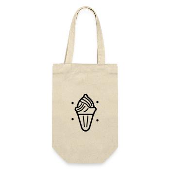 Eis - Geschenkbeutel für Flaschen - Natur - Vorne