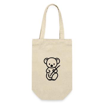 Koala - Geschenkbeutel für Flaschen - Natur - Vorne
