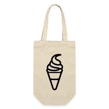 Eis - Geschenkbeutel für Flaschen - Natur - Vorne