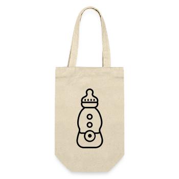 Flasche - Geschenkbeutel für Flaschen - Natur - Vorne