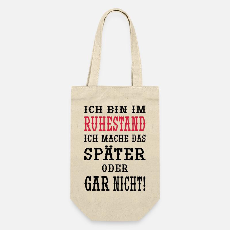 Ich bin im Ruhestand - Geschenkbeutel für Flaschen - Natur