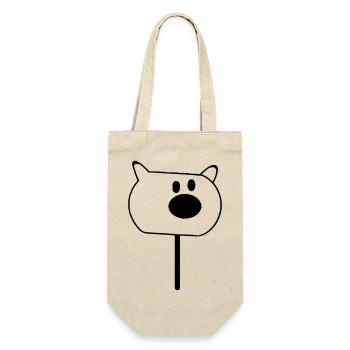 Eis am Stiel Schweinegesicht - Geschenkbeutel für Flaschen - Natur - Vorne