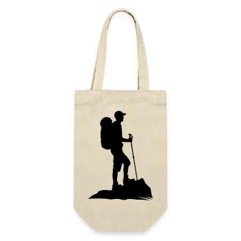 Wanderfreude - Hikers on a viewpoint - Gift Bag for Bottles - nature - Front