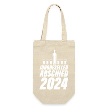 Junggesellen Abschied 2024 - Geschenkbeutel für Flaschen - Natur - Vorne