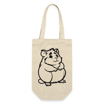 hamster comic tier - Geschenkbeutel für Flaschen - Natur - Vorne
