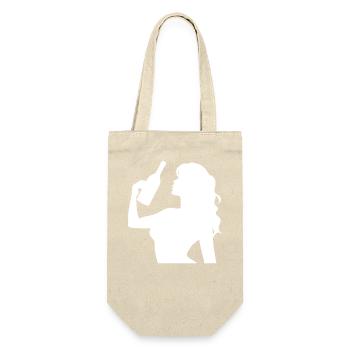 Frau Party Junggesellin Symbol - Geschenkbeutel für Flaschen - Natur - Vorne