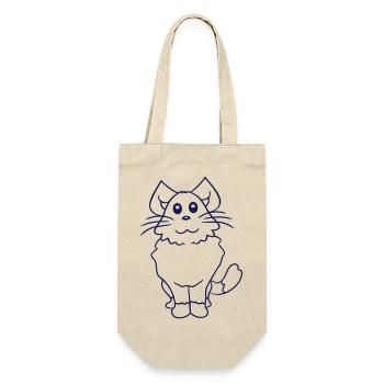 Pretty Cat Looking Happy Cheerful Smiling - Gift Bag for Bottles - nature - Front